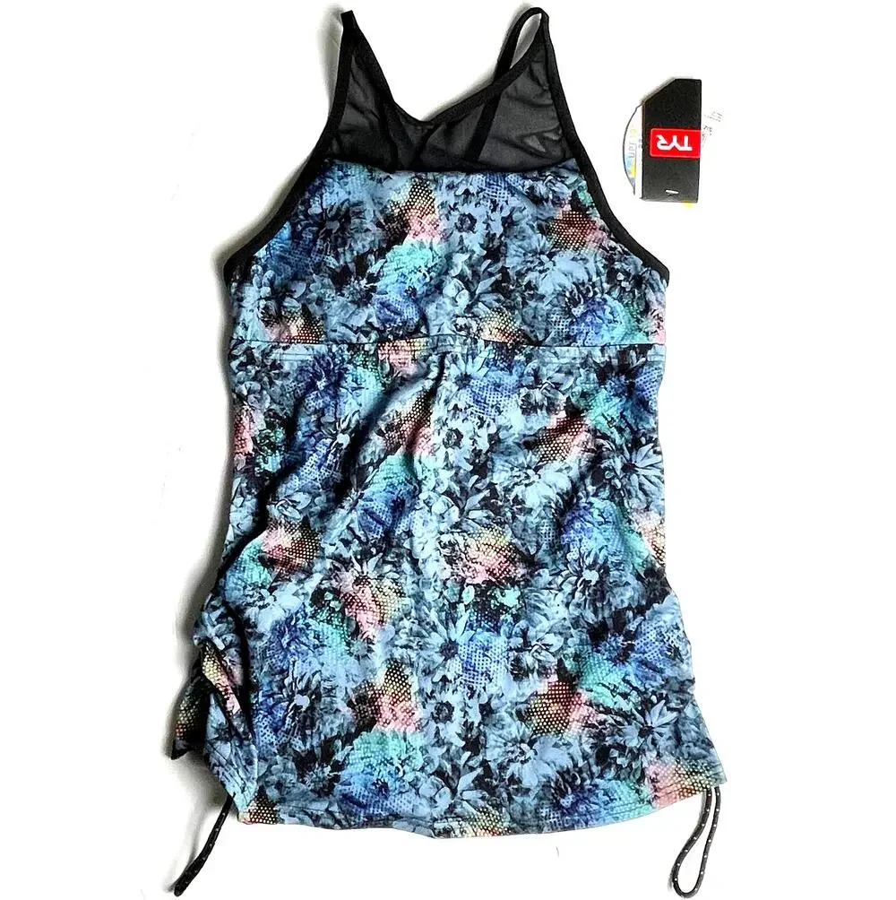 TYR Light Support BOTANIC TESSA Tank Swim Top Patriot Blue Size XS 0/2 - $50